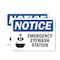 Signmission Emergency Eyewash Station Sign With Symbol, 18 in W x Rectangle, Vinyl Decal OS-2PACK-NS-D-1218-L-11832 - alternate 1